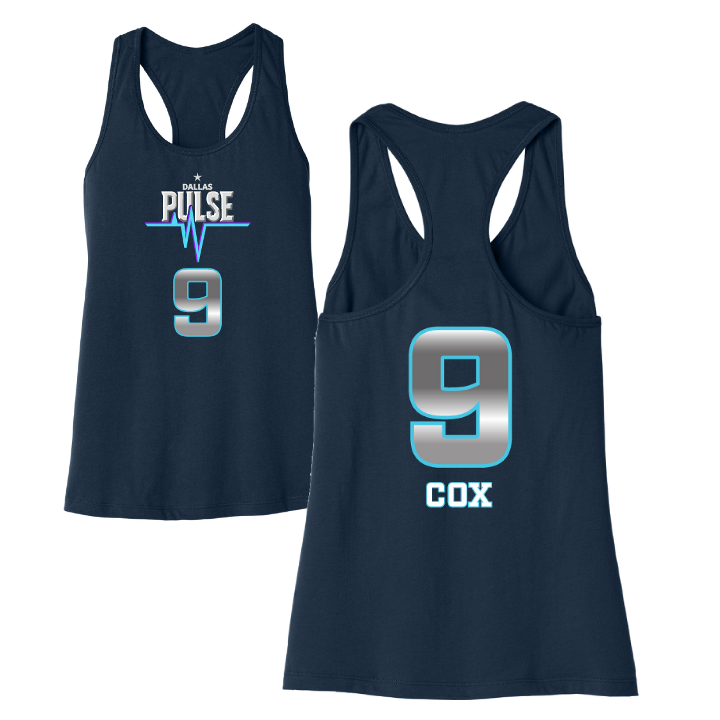 Dallas Pulse Jersey Racerback Tank - Cox