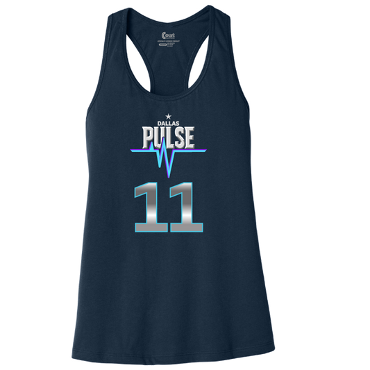 Dallas Pulse Jersey Racerback Tank - K. Brown