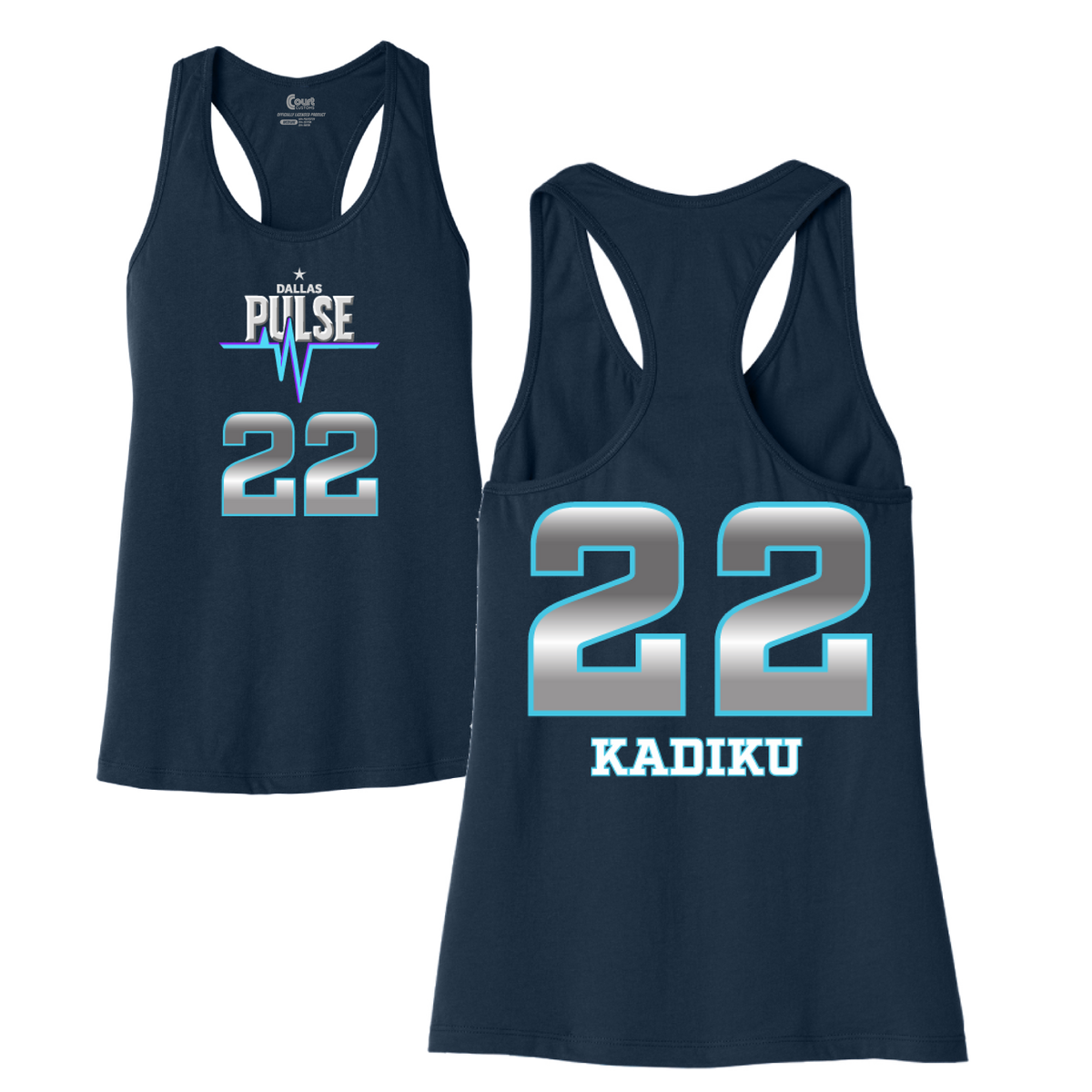 Dallas Pulse Jersey Racerback Tank - Kadiku
