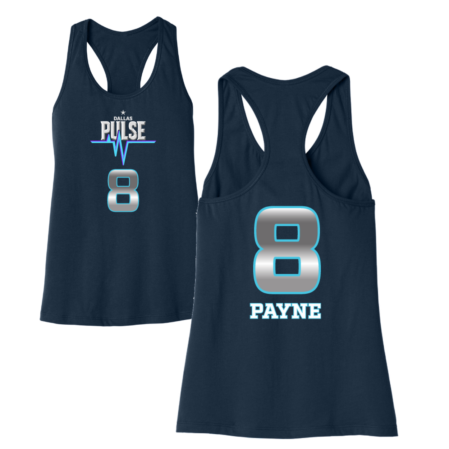 Dallas Pulse Jersey Racerback Tank - Payne