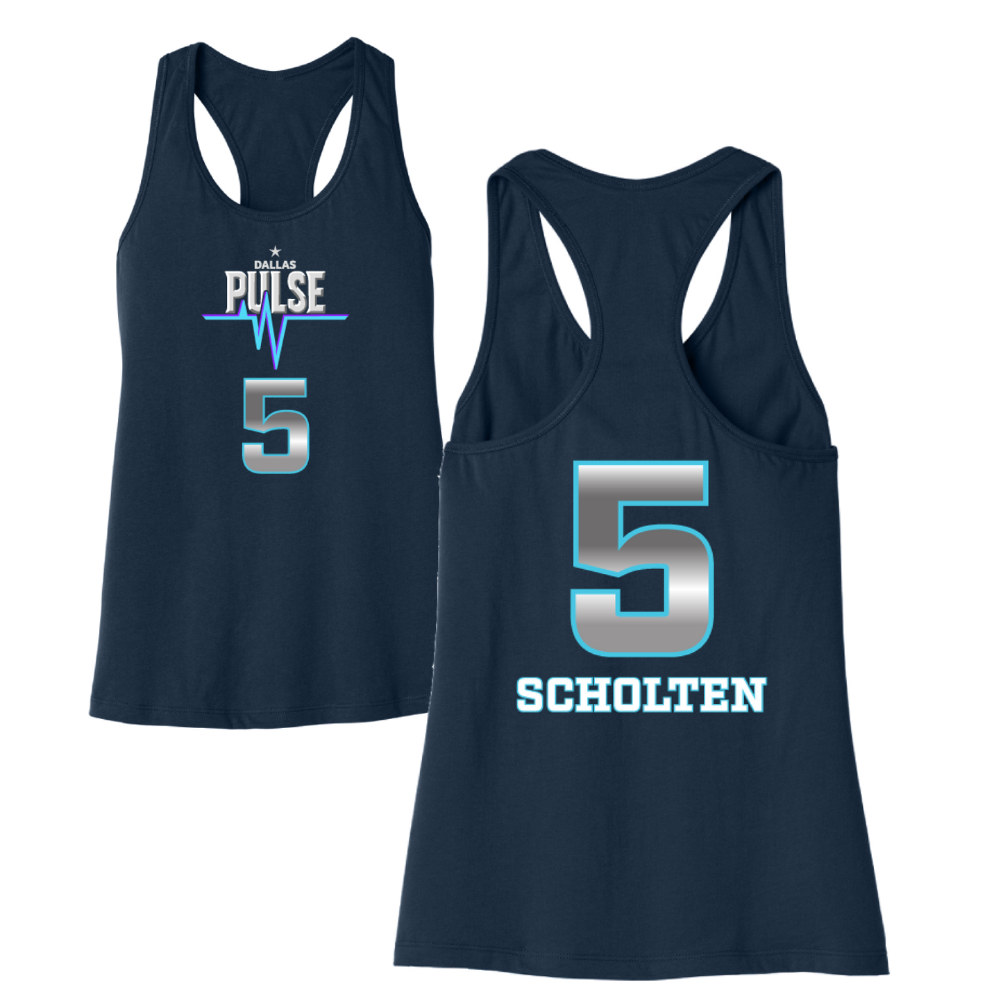 Dallas Pulse Jersey Racerback Tank - Scholten