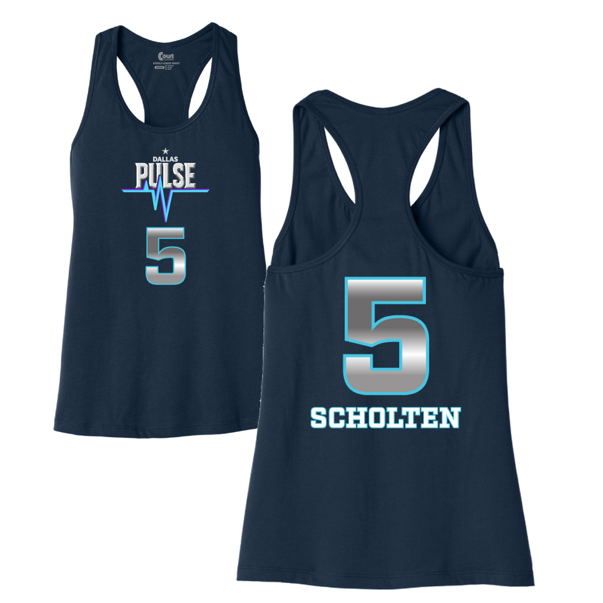 Dallas Pulse Jersey Racerback Tank - Scholten