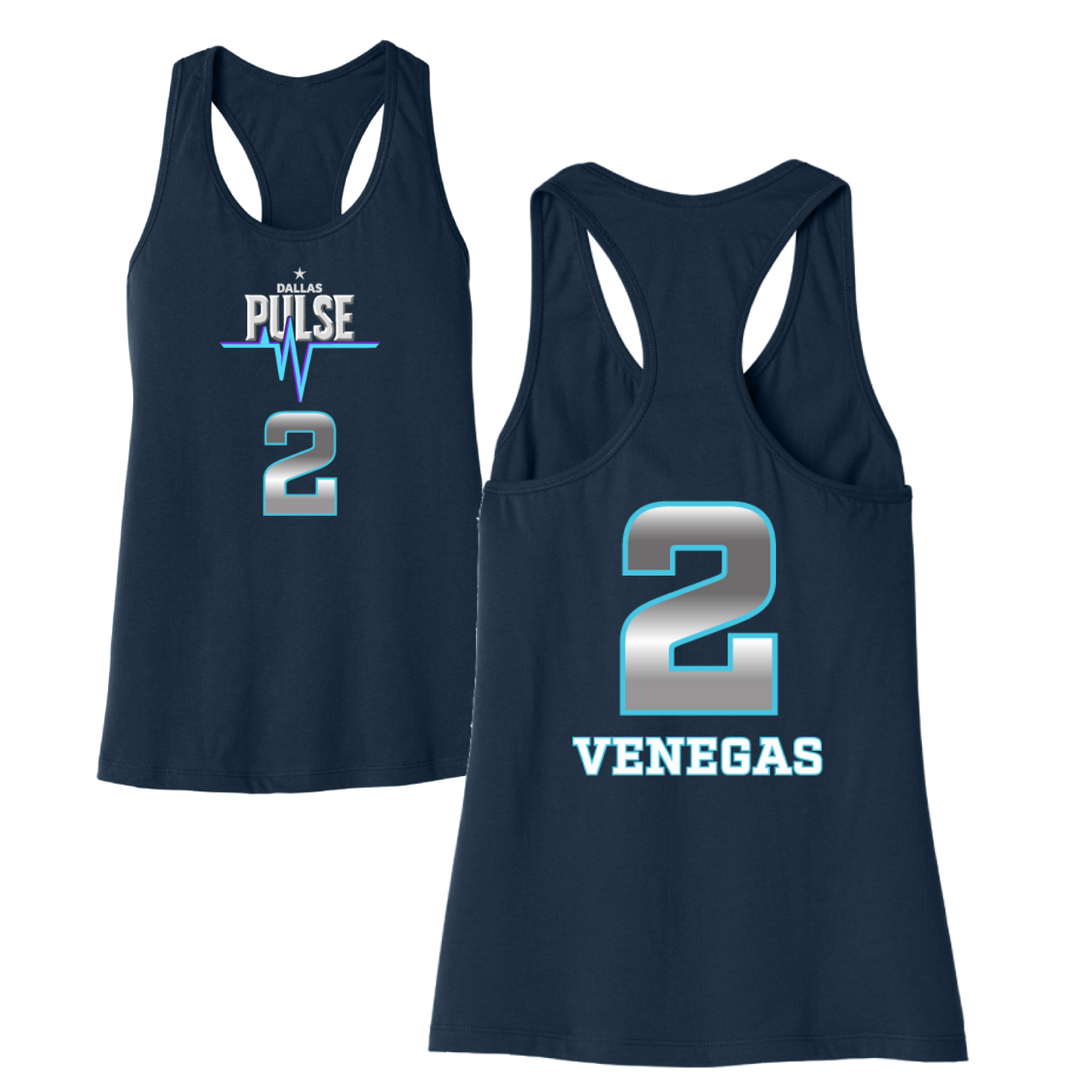 Dallas Pulse Jersey Racerback Tank - Venegas