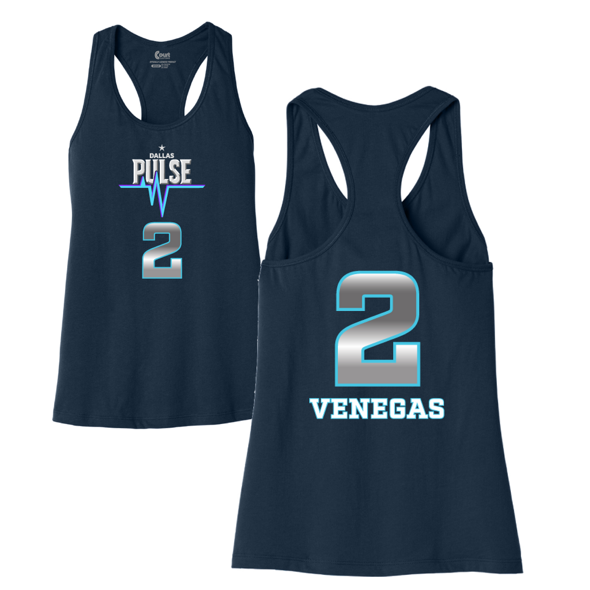 Dallas Pulse Jersey Racerback Tank - Venegas