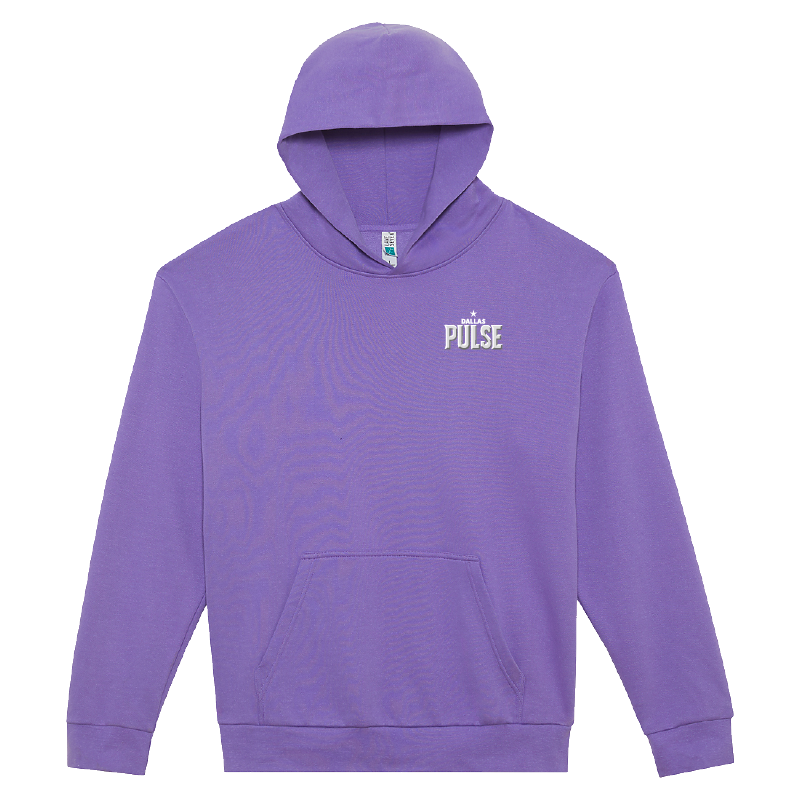 Dallas Pulse Oversized Embroidered Wordmark Hoodie Tulip