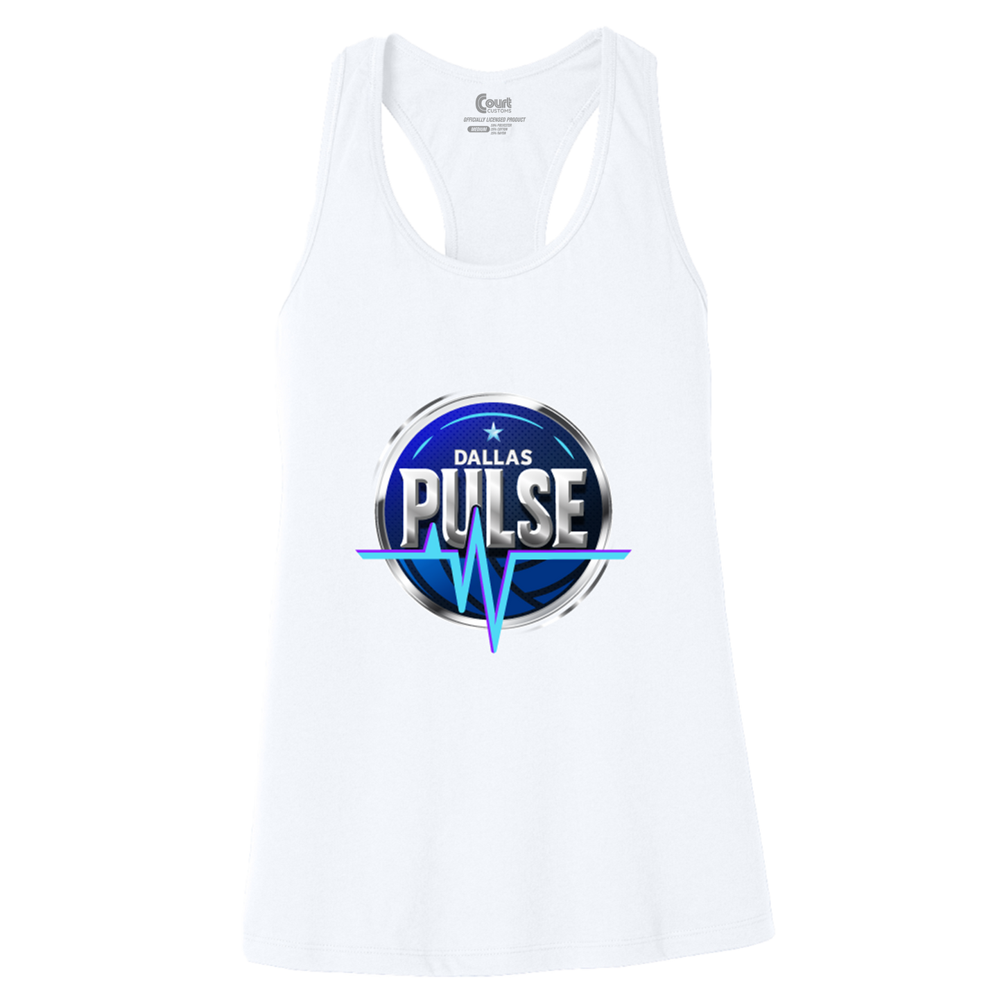 Dallas Pulse Womens Primary Logo Tank White