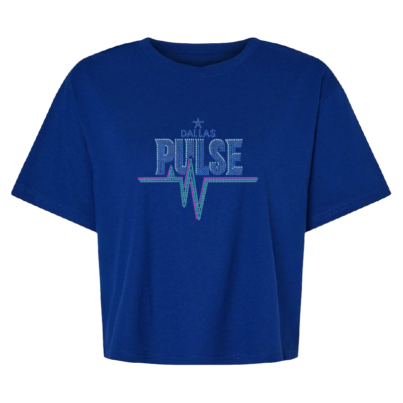 Dallas Pulse Womens Spangle T-Shirt Lapis