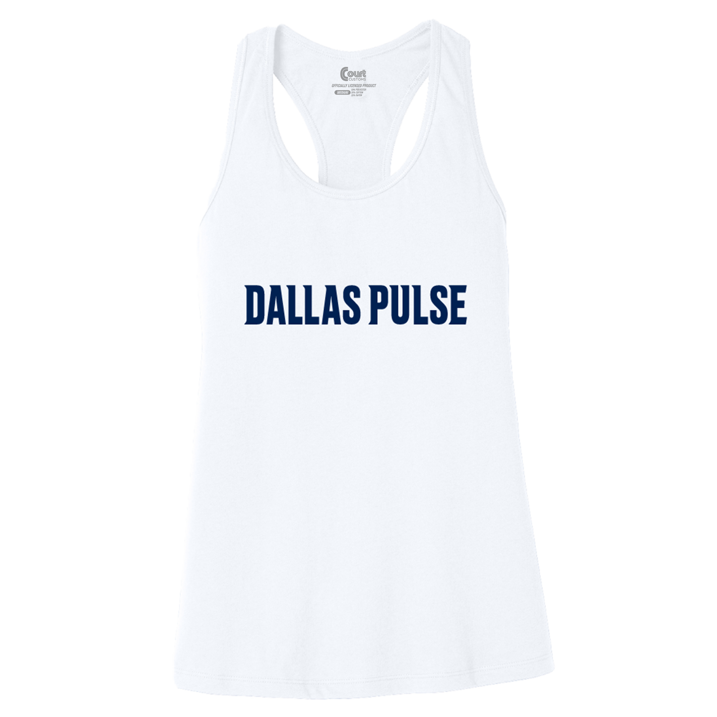 Dallas Pulse Womens Wordmark Tank White