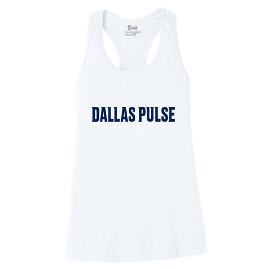 Dallas Pulse Womens Wordmark Tank White