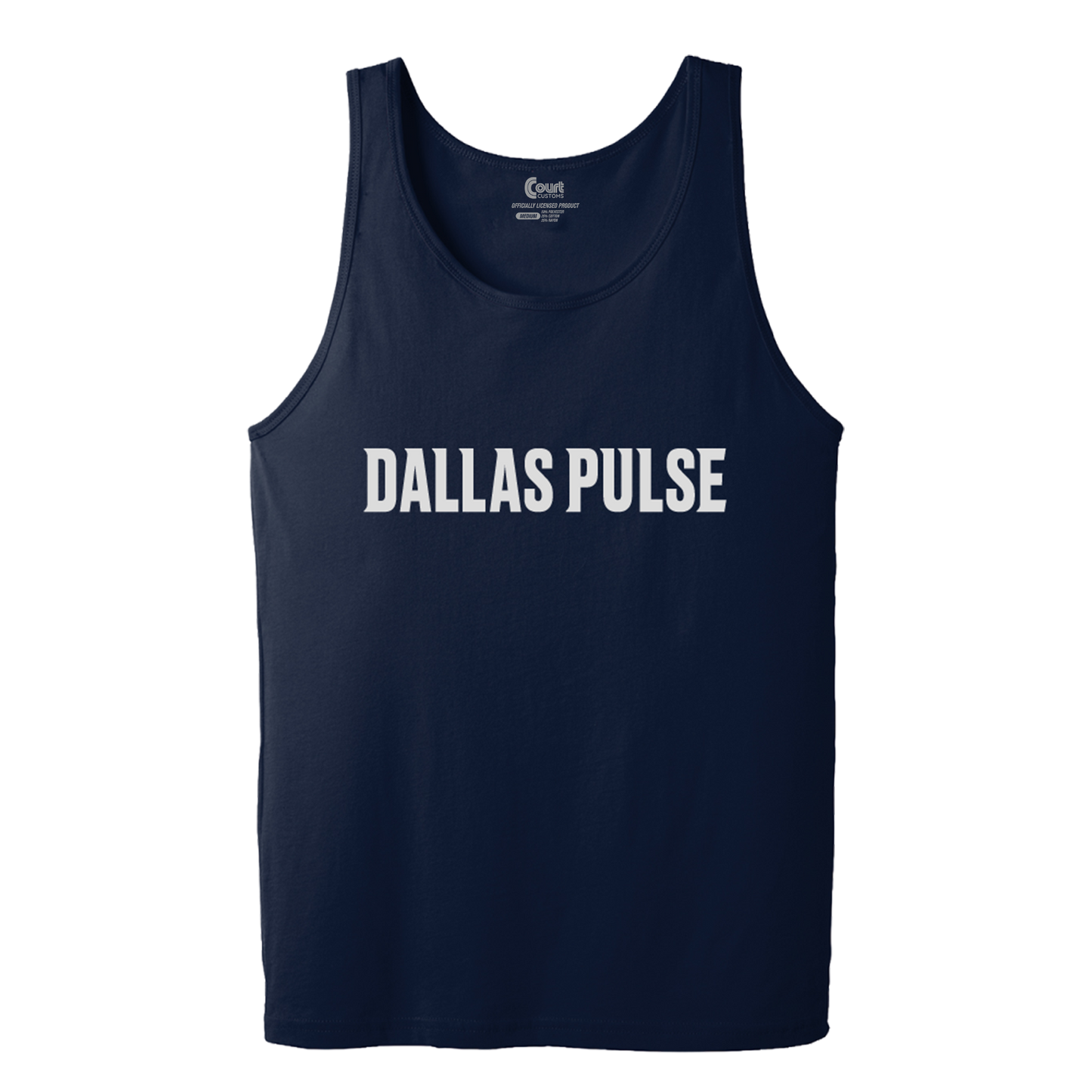 Dallas Pulse Wordmark Tank Navy