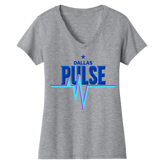 Dallas Womens Pulse Wordmark V-Neck T-Shirt