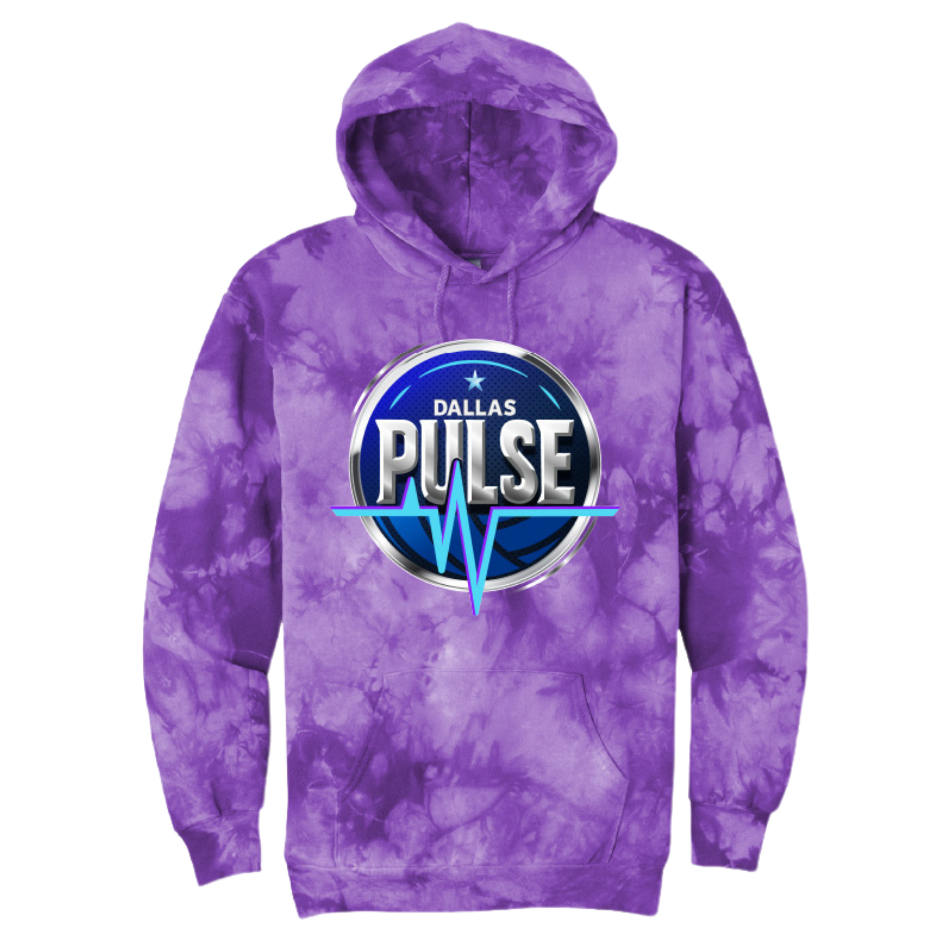 Dallas Pulse Electric Tie-Dye Primary Logo Hoodie