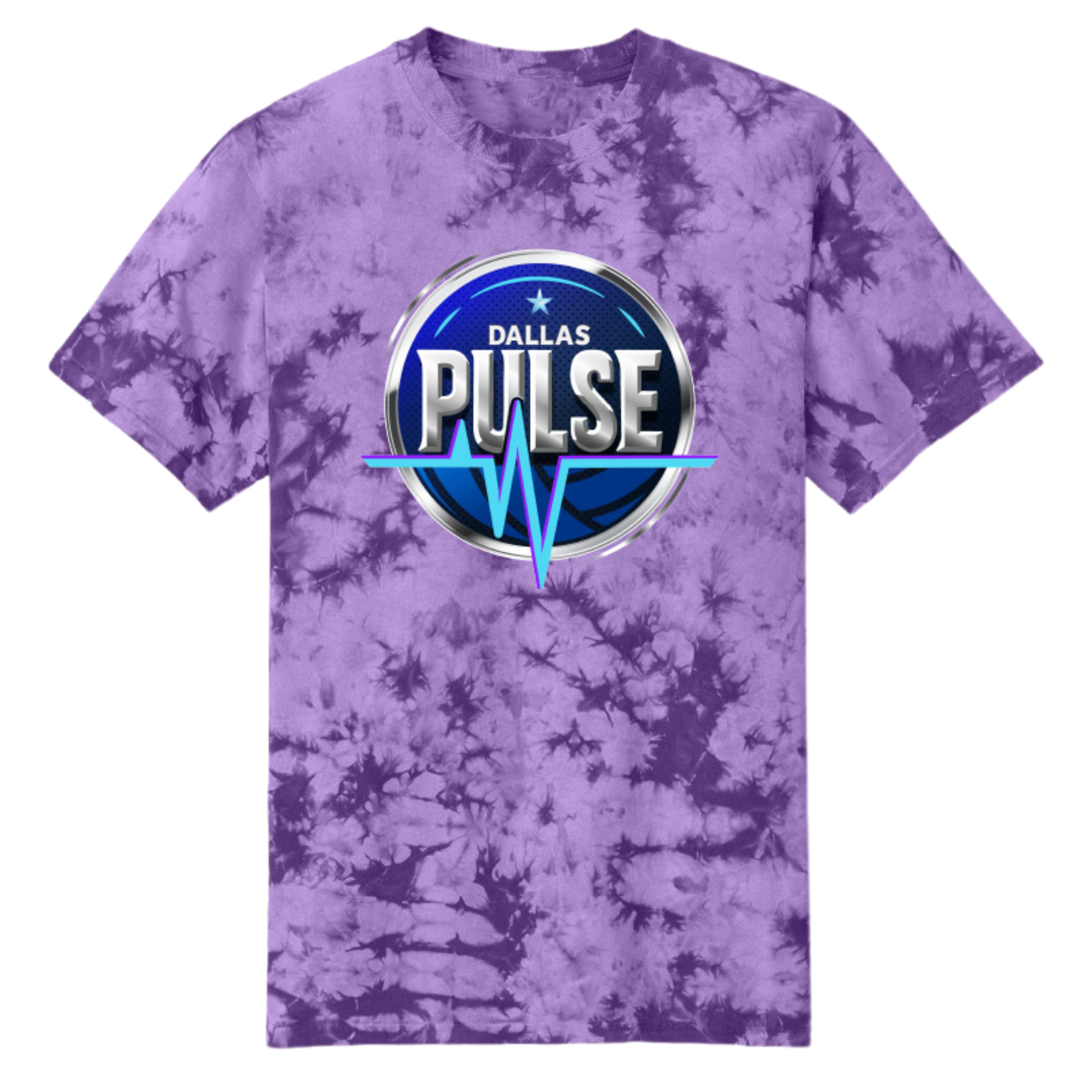 Dallas Pulse Electric Tie-Dye Primary Logo T-Shirt
