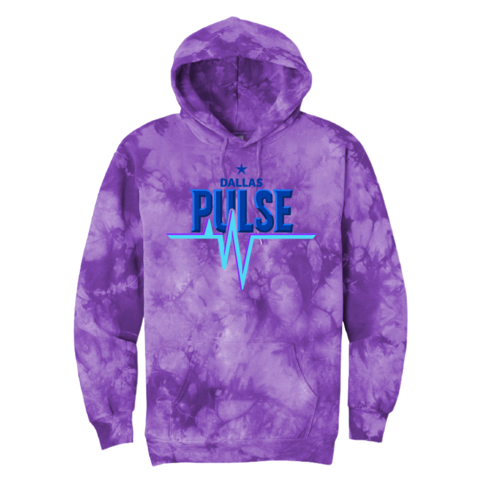 Dallas Pulse Electric Tie-Dye Wordmark Hoodie