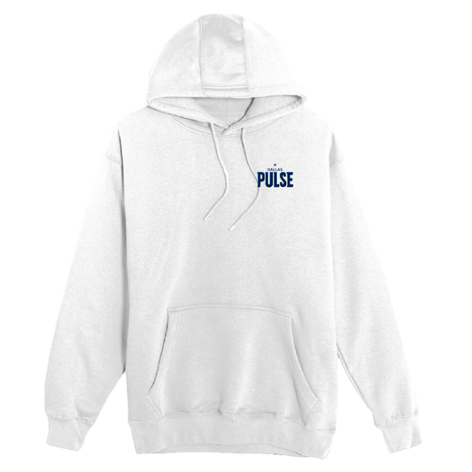 Dallas Pulse Embroidered Premium Hoodie White
