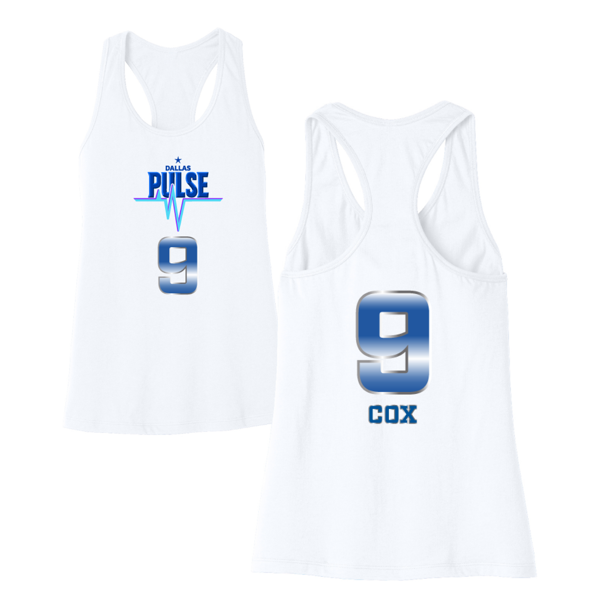 Dallas Pulse Jersey Racerback Tank - Cox