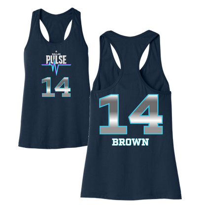 Dallas Pulse Jersey Racerback Tank - J. Brown