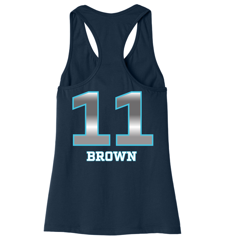 Dallas Pulse Jersey Racerback Tank - K. Brown