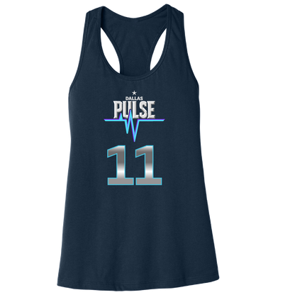 Dallas Pulse Jersey Racerback Tank - K. Brown