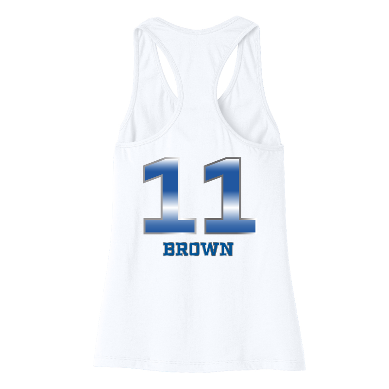 Dallas Pulse Jersey Racerback Tank - K. Brown