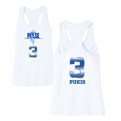 Dallas Pulse Jersey Racerback Tank - Pukis