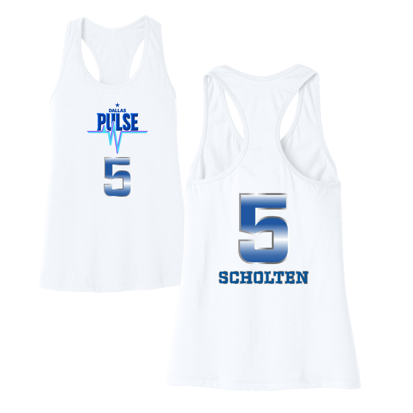 Dallas Pulse Jersey Racerback Tank - Scholten
