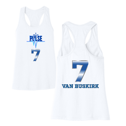 Dallas Pulse Jersey Racerback Tank - Van Buskirk