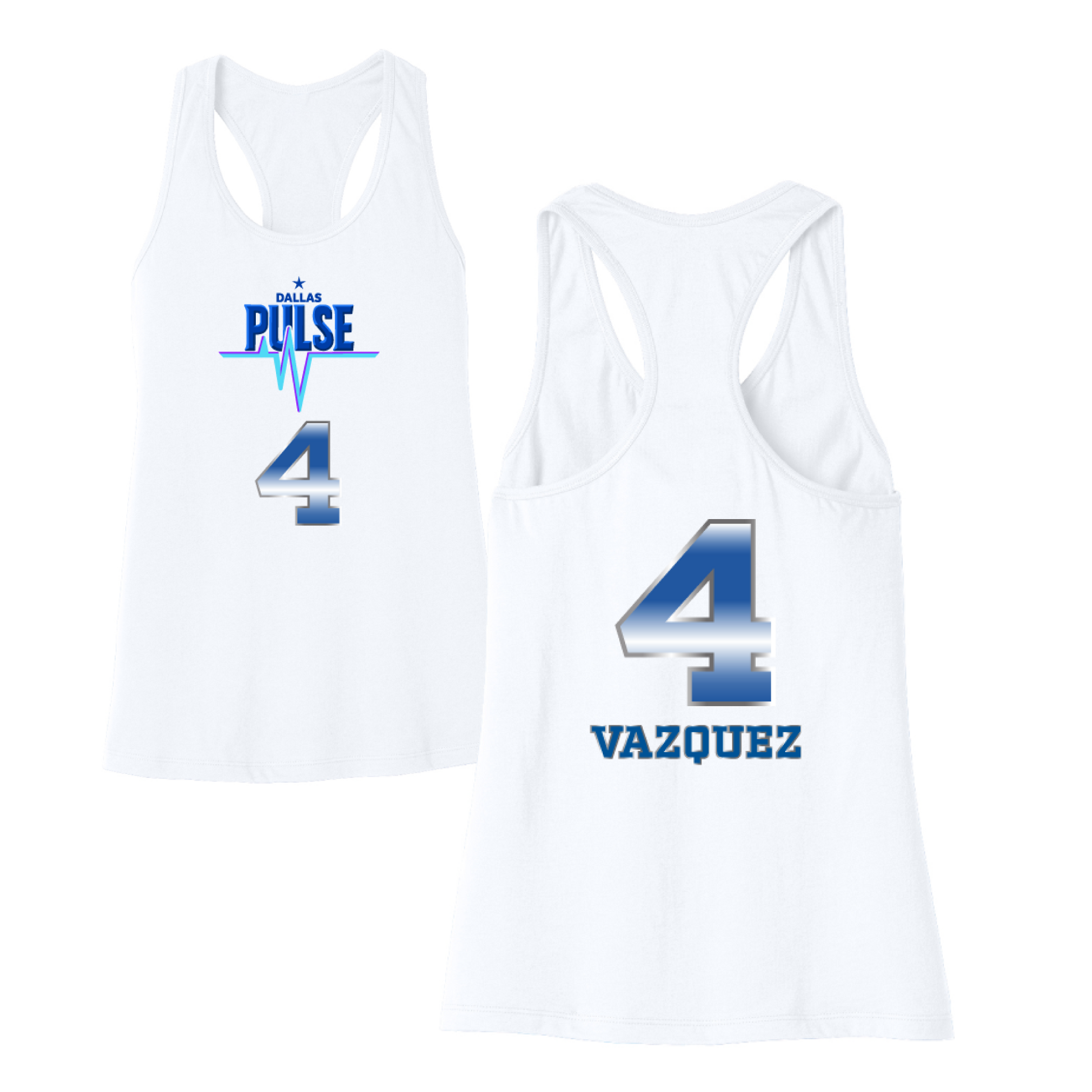 Dallas Pulse Jersey Racerback Tank - Vazquez