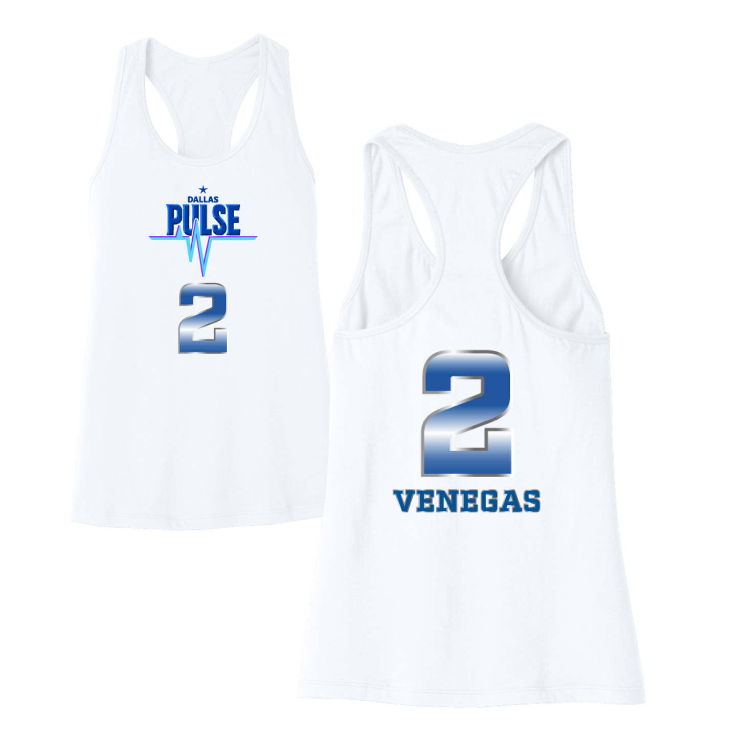 Dallas Pulse Jersey Racerback Tank - Venegas
