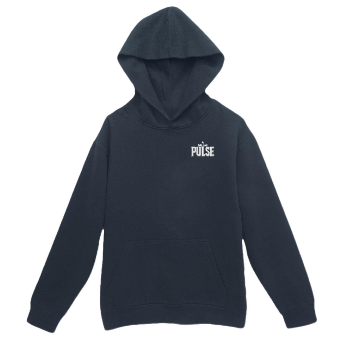 Dallas Pulse Oversized Embroidered Wordmark Hoodie Navy