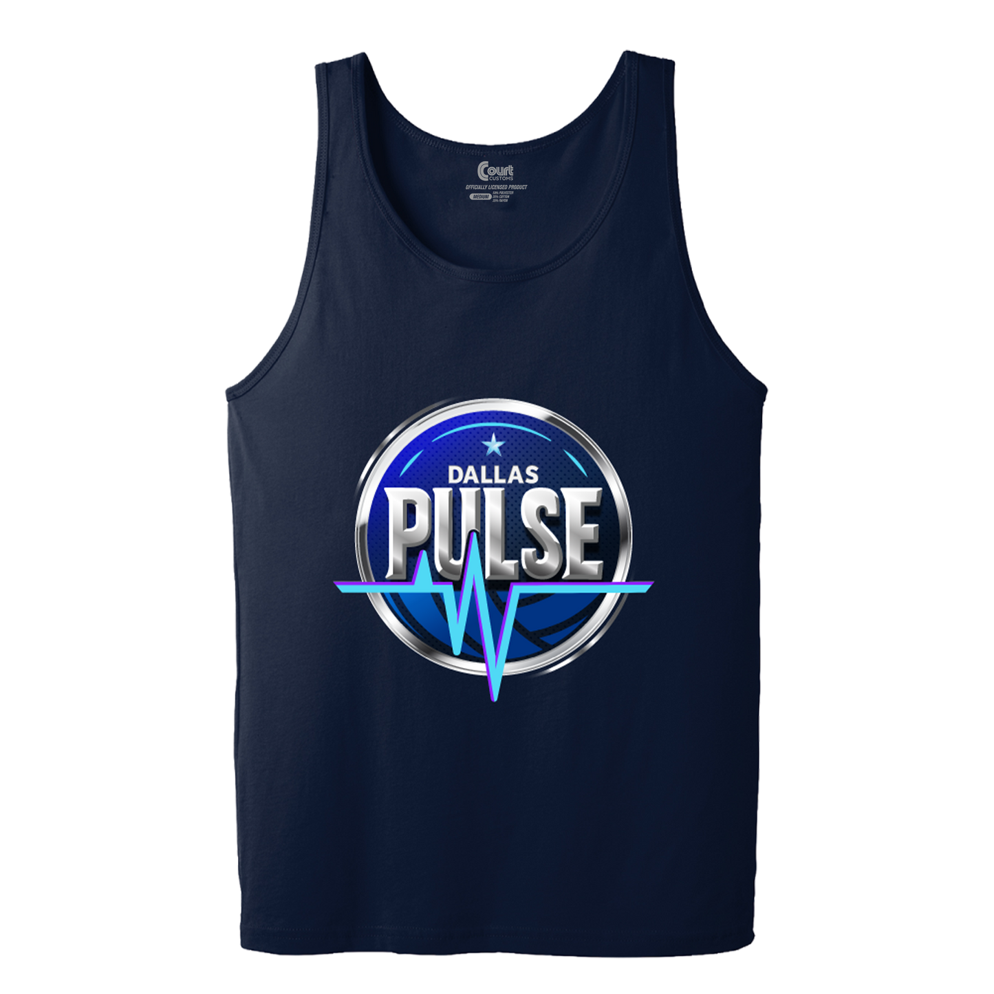 Dallas Pulse Primary Logo Tank Navy