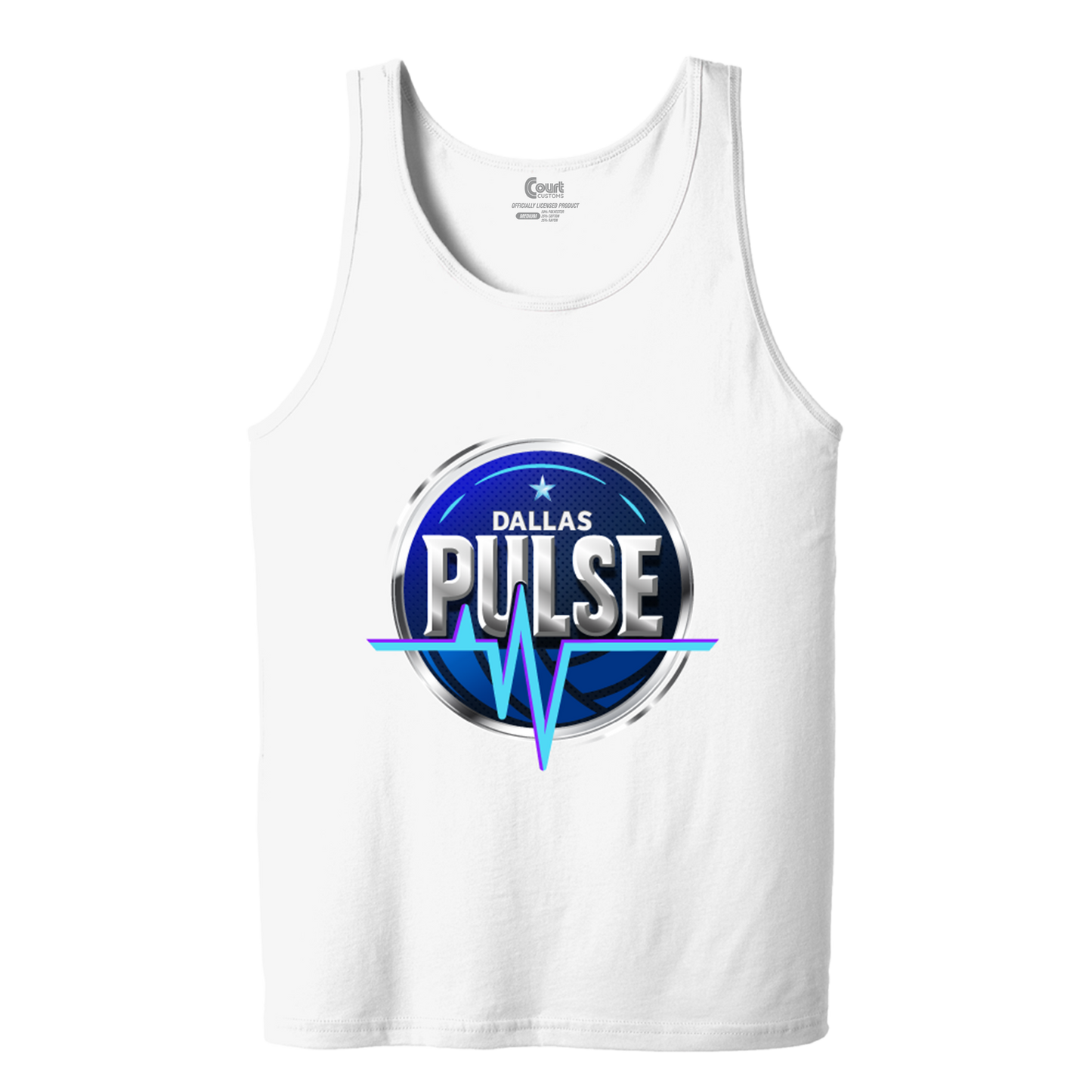Dallas Pulse Primary Logo Tank White