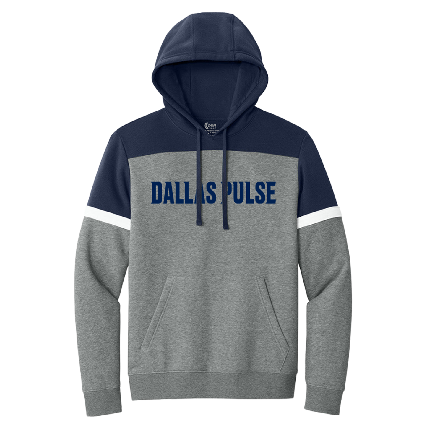 Dallas Pulse Sideline Colorblock Wordmark Hoodie Navy