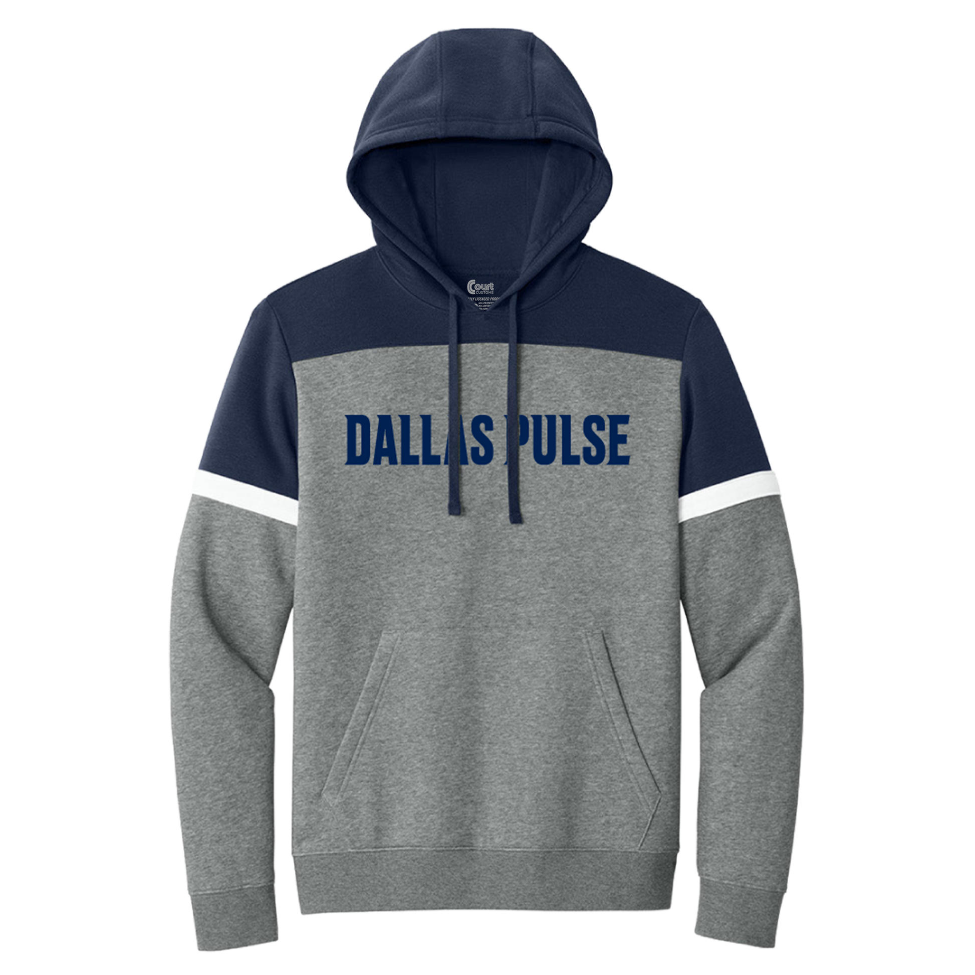 Dallas Pulse Sideline Colorblock Wordmark Hoodie Navy