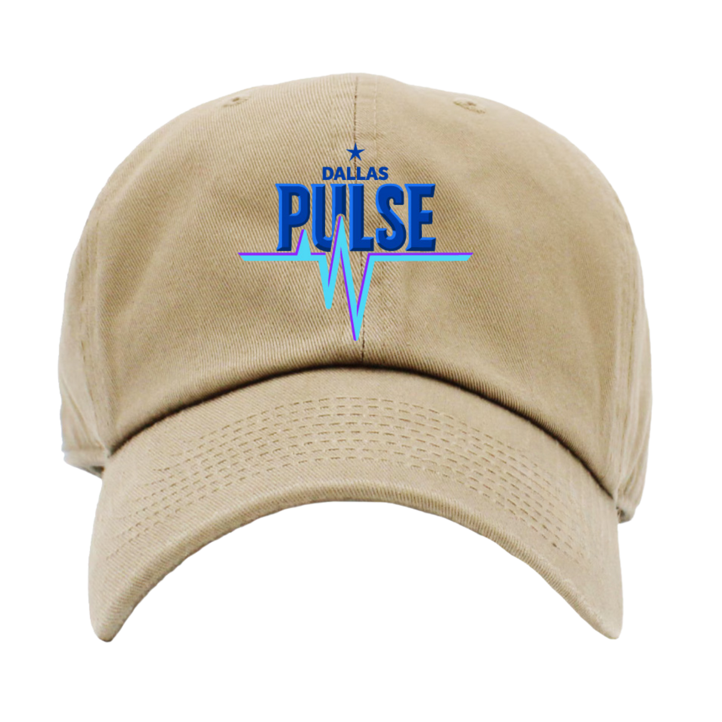 Dallas Pulse Wordmark Hat Khaki