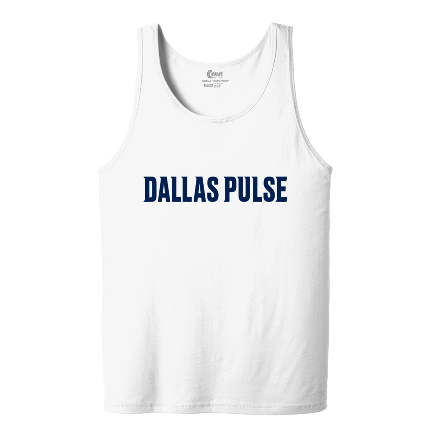 Dallas Pulse Wordmark Tank White