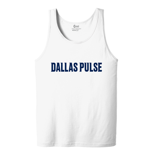 Dallas Pulse Wordmark Tank White
