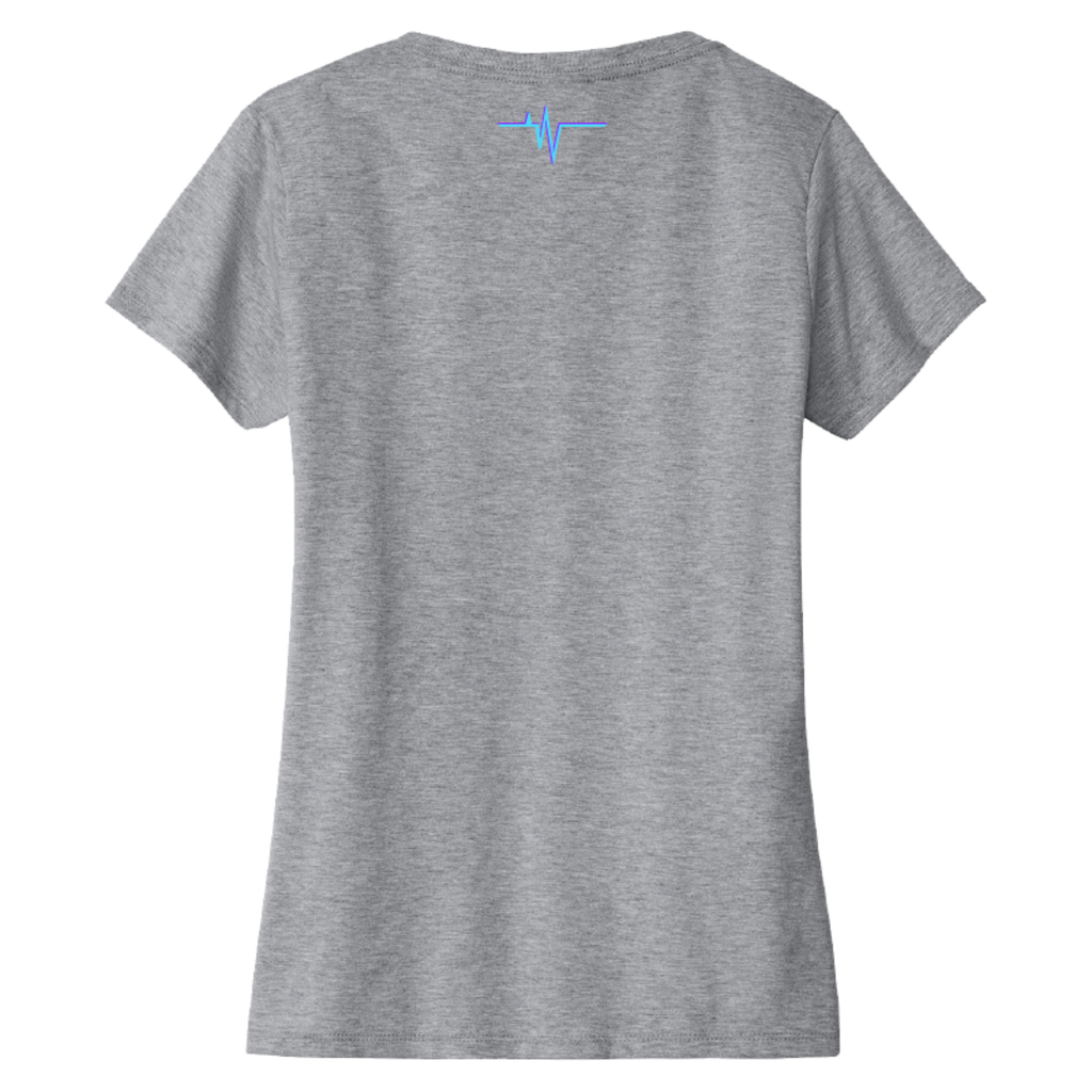 Dallas Womens Pulse Logo V-Neck T-Shirt