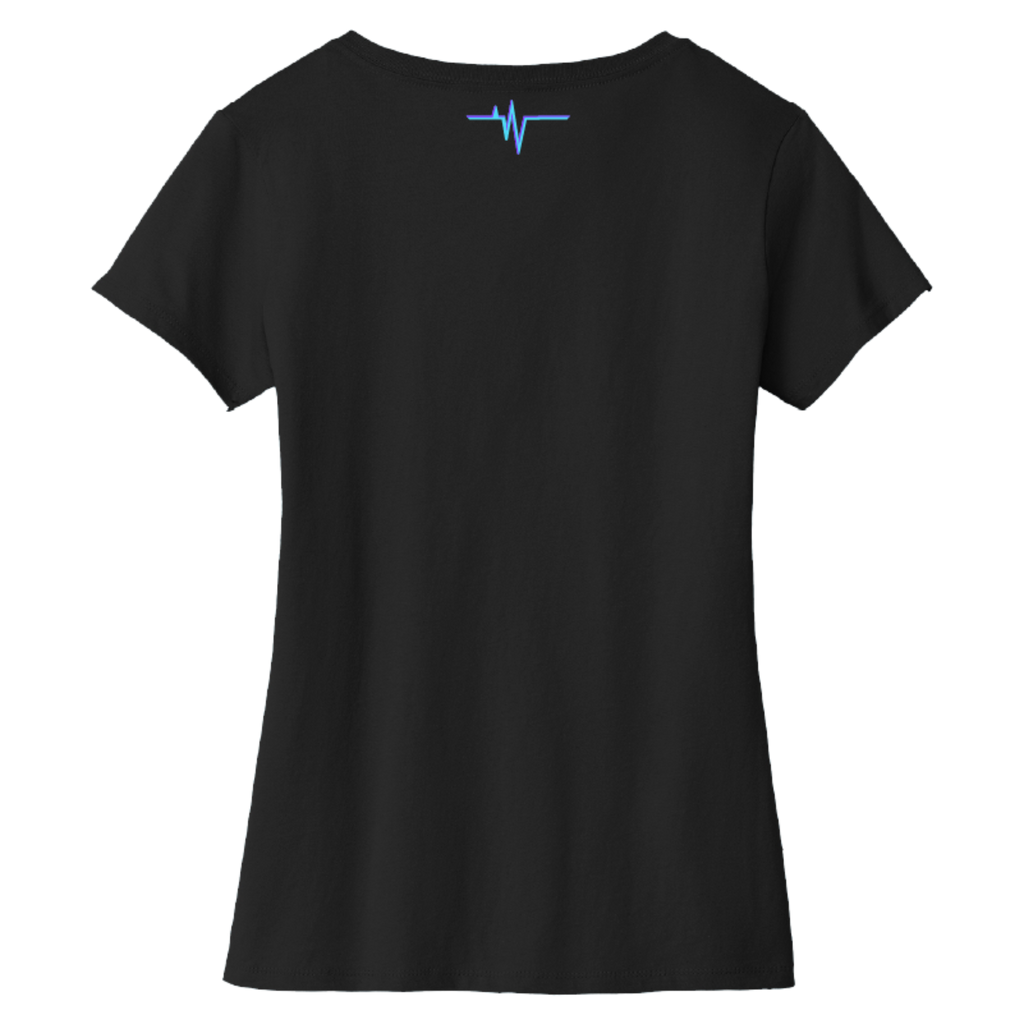 Dallas Womens Pulse Logo V-Neck T-Shirt