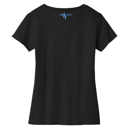 Dallas Womens Pulse Logo V-Neck T-Shirt