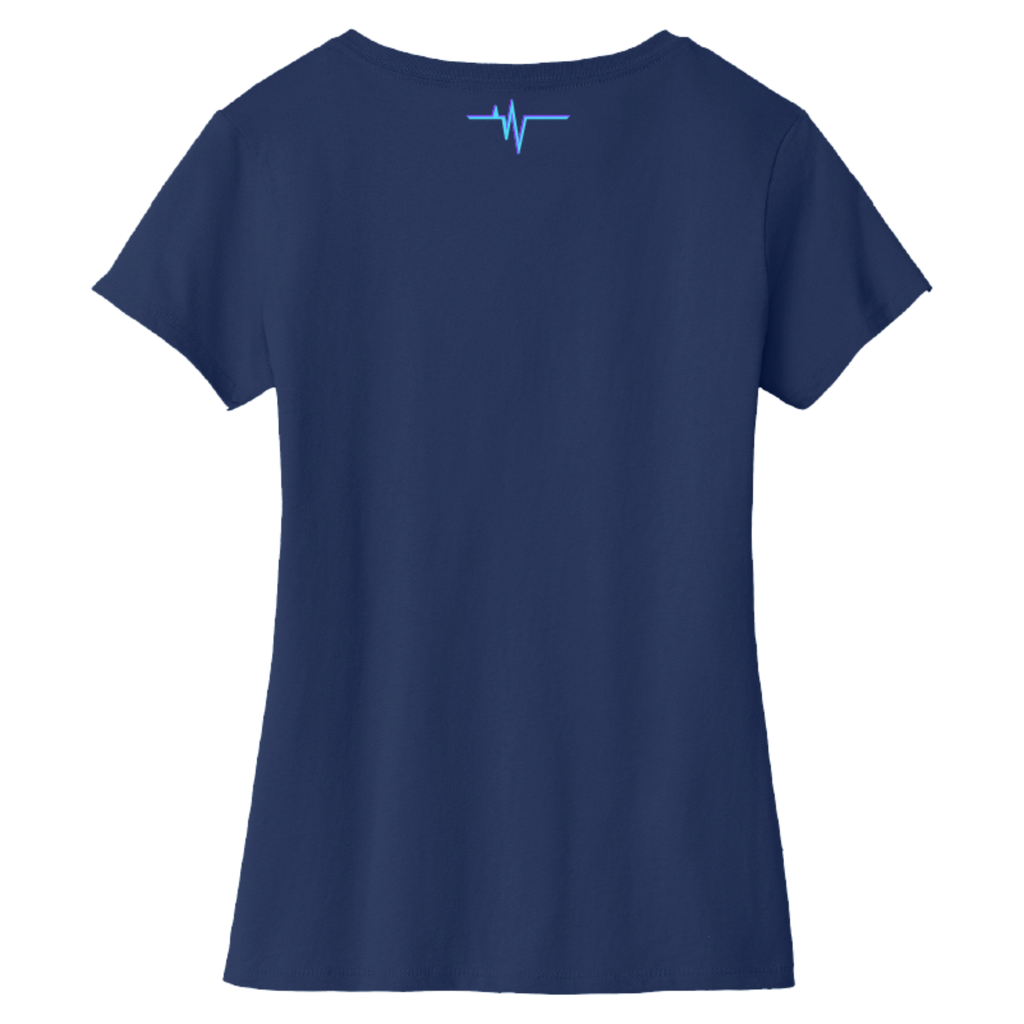 Dallas Womens Pulse Logo V-Neck T-Shirt