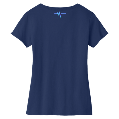 Dallas Womens Pulse Logo V-Neck T-Shirt