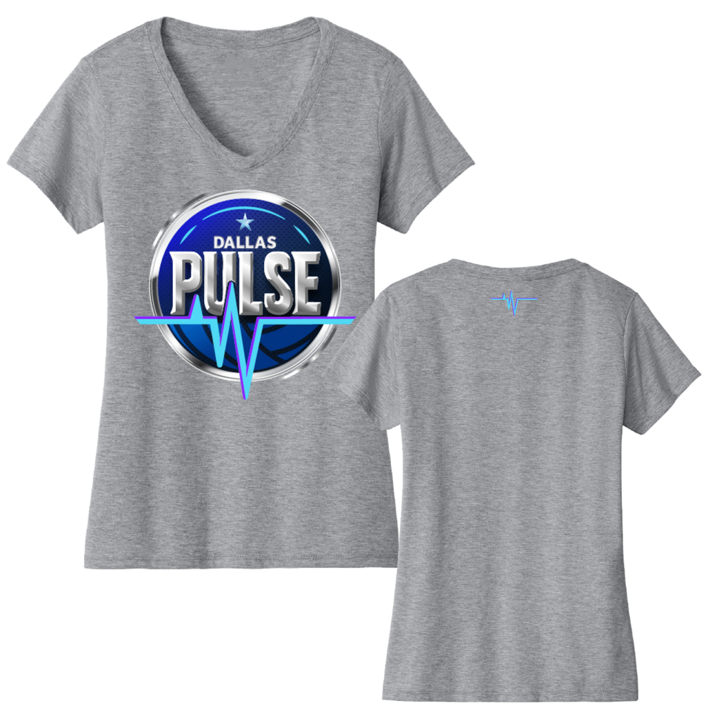 Dallas Womens Pulse Logo V-Neck T-Shirt