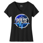Dallas Womens Pulse Logo V-Neck T-Shirt