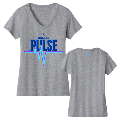 Dallas Womens Pulse Wordmark V-Neck T-Shirt