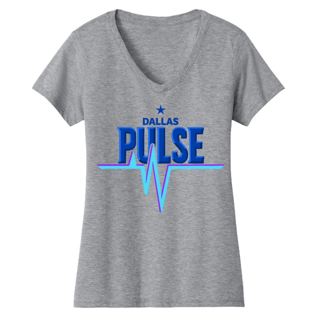 Dallas Womens Pulse Wordmark V-Neck T-Shirt