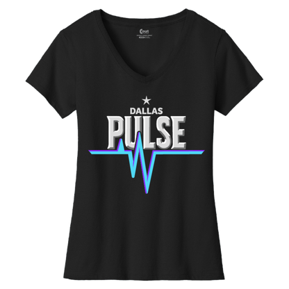 Dallas Womens Pulse Wordmark V-Neck T-Shirt