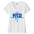 Dallas Womens Pulse Wordmark V-Neck T-Shirt